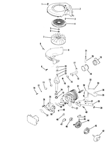 Engine Group-F101 Diagram and Parts List for 7229G (00000001 - 99999999)(1980) Lawn Boy Lawn Mower
